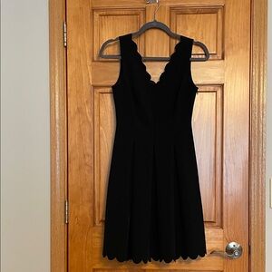 Banana Republic Black Scalloped Mini Dress